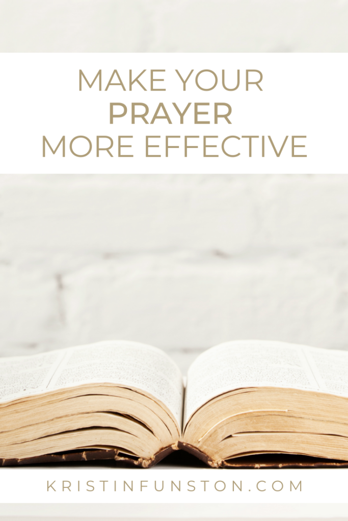 effective prayer with a Bible